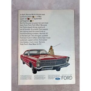 Vintage Print Advertisement Ad 1967 Ford Galaxie: Norma Wicks